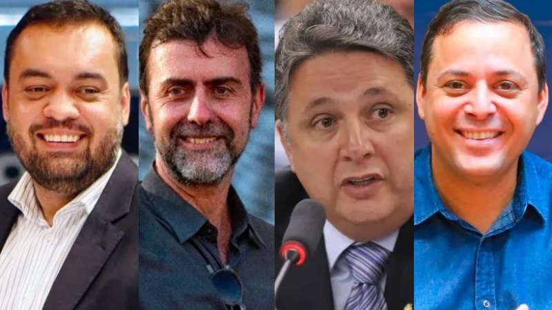 Pesquisa Quaest para o governo do RJ: Castro tem 24%; Freixo, 22%; Garotinho e Neves, 6%