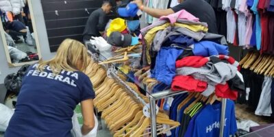 Operação da Receita e PRF apreende mais de 30 toneladas de produtos falsificados em Duque de Caxias