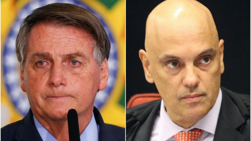 Bolsonaro processa Moraes por abuso de autoridade