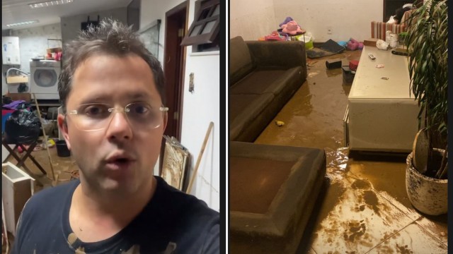 Temporal em Petrópolis: família de deputado fica em pânico com água até a cintura dentro de casa