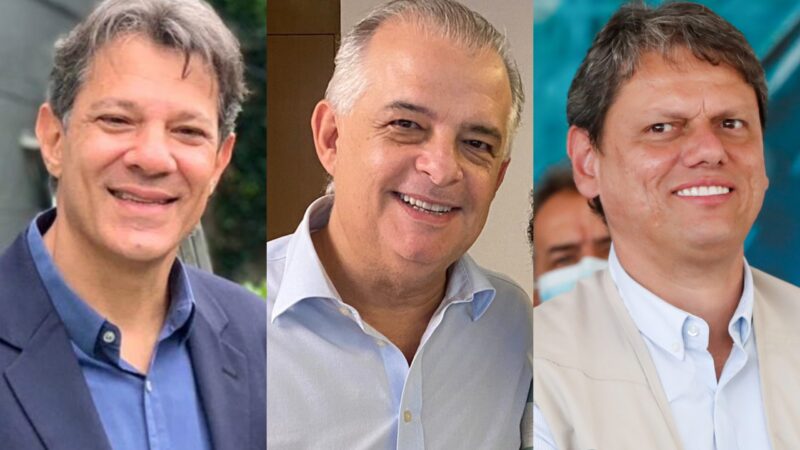 Haddad tem 30%; França, 17% e Tarcísio, 10%, diz Quaest