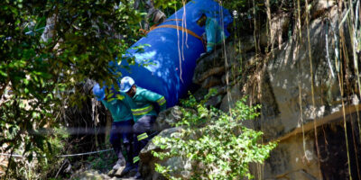 Método inovador de tratamento de esgoto é usado na favela Tavares Bastos, no Catete