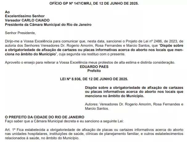 Lei que exige cartazes antiaborto em unidades de saúde passa a valer no Rio