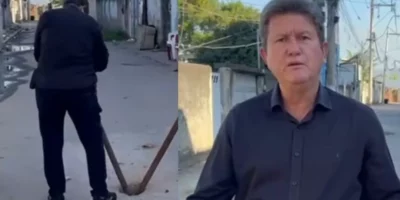 ‘Isso vai acabar!’: Deputado posta vídeo retirando barricadas e pede apoio contra o crime em Meriti