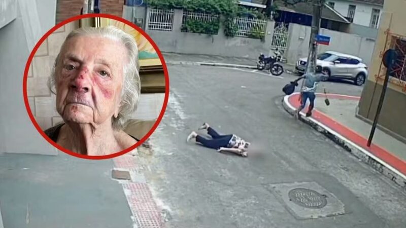 Covardia em Vitória: homem pede dinheiro, derruba idosa de 93 anos e foge com bolsa