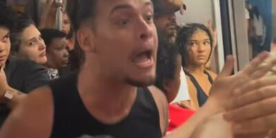 Homens expulsos de vagão feminino no metrô do Rio xingam mulheres e fazem gestos obscenos