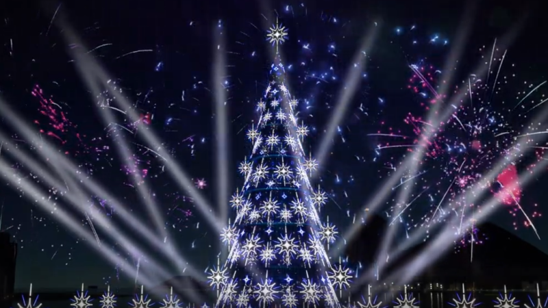 Árvore de Natal de Botafogo estreou neste domingo