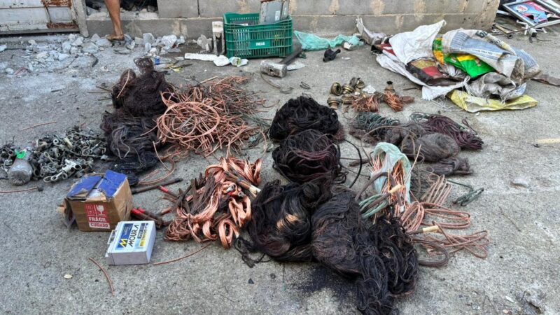 Estado avança no combate ao roubo de cabos e apreende mais de meia tonelada de material na Região Metropolitana