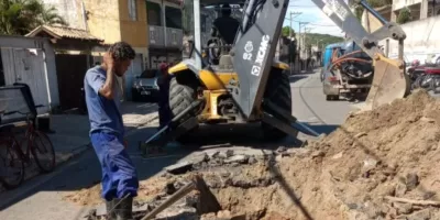 Prefeitura de Cabo Frio troca manilha danificada e faz reparo na Boca do Mato