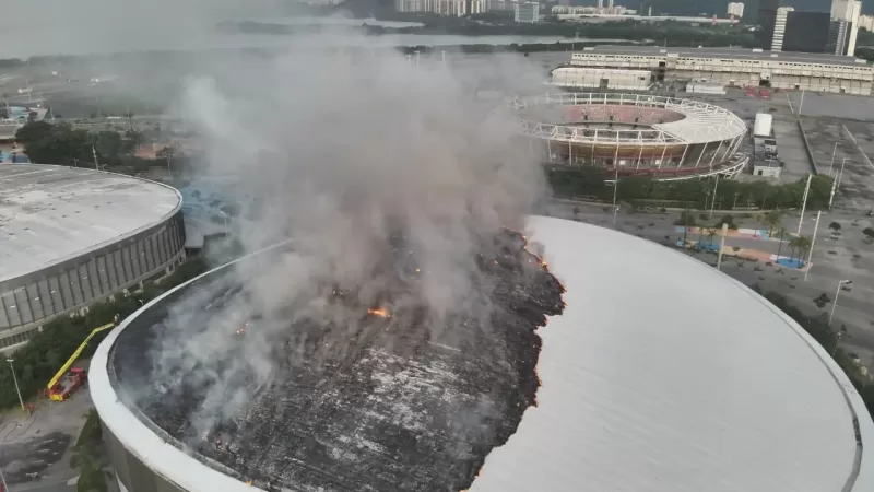 Incêndio atinge Velódromo; espaço abriga o Museu Olímpico e treinos da seleção brasileira