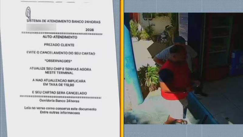 Golpe no caixa: falsa atualização de senha faz idoso perder R$ 6 mil em terminal na Zona Oeste