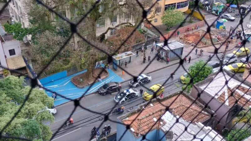 Tiroteio em Botafogo: ação policial para prender suspeito de balear arqueóloga termina em troca de tiros na Rua São Clemente